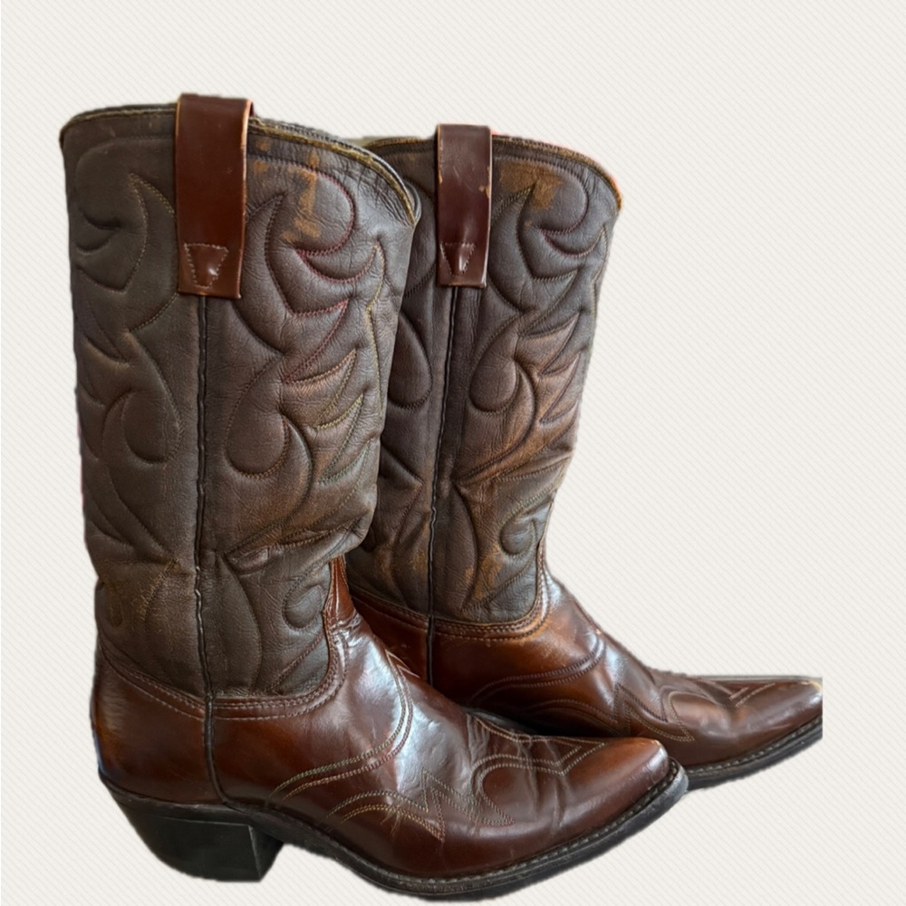 Durango Brown and Tan Heeled Boots
